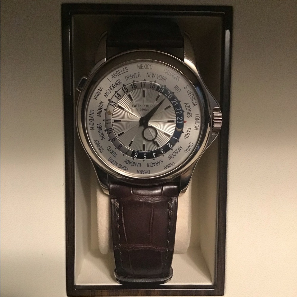 Patek Philippe White Glove Platinum Traveler Watch